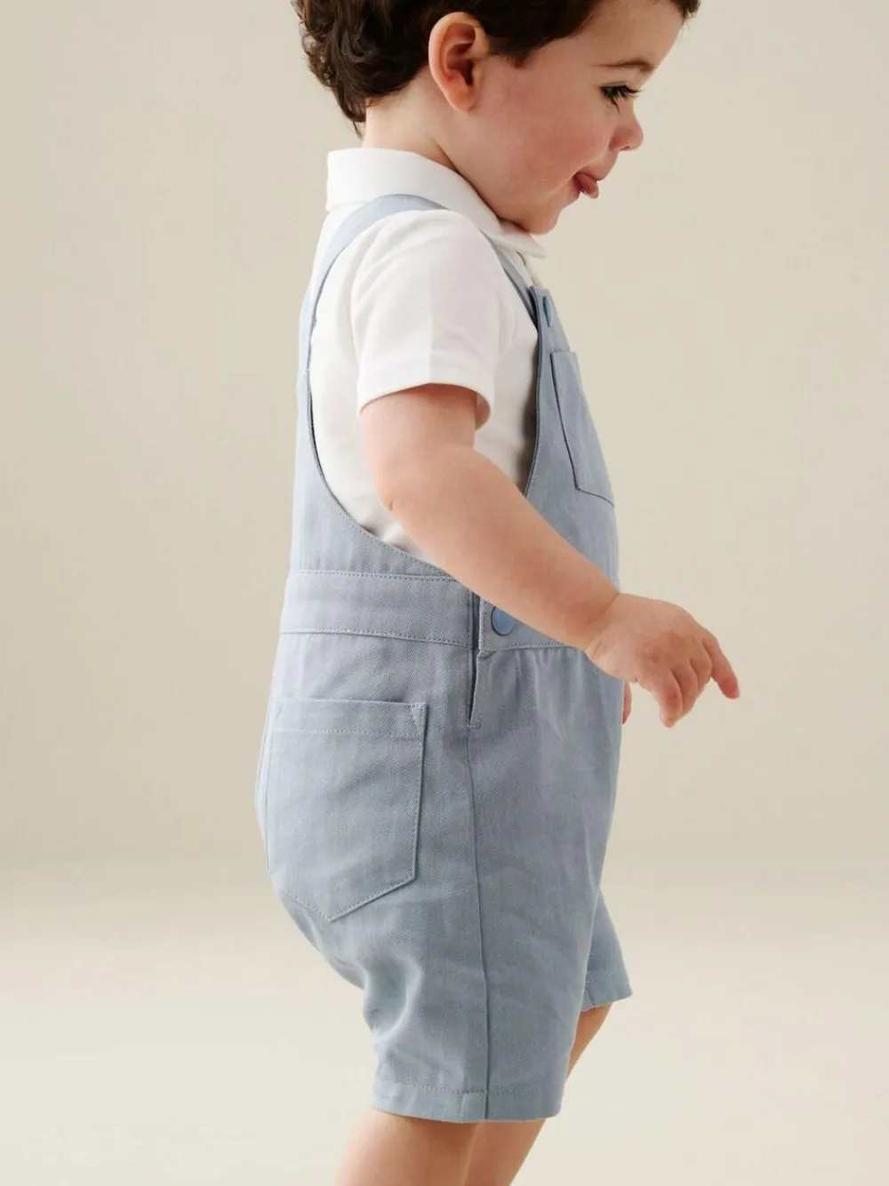 Angel & Rocket Blue Jaxson Dungaree Shorts Set^BOY Dungarees