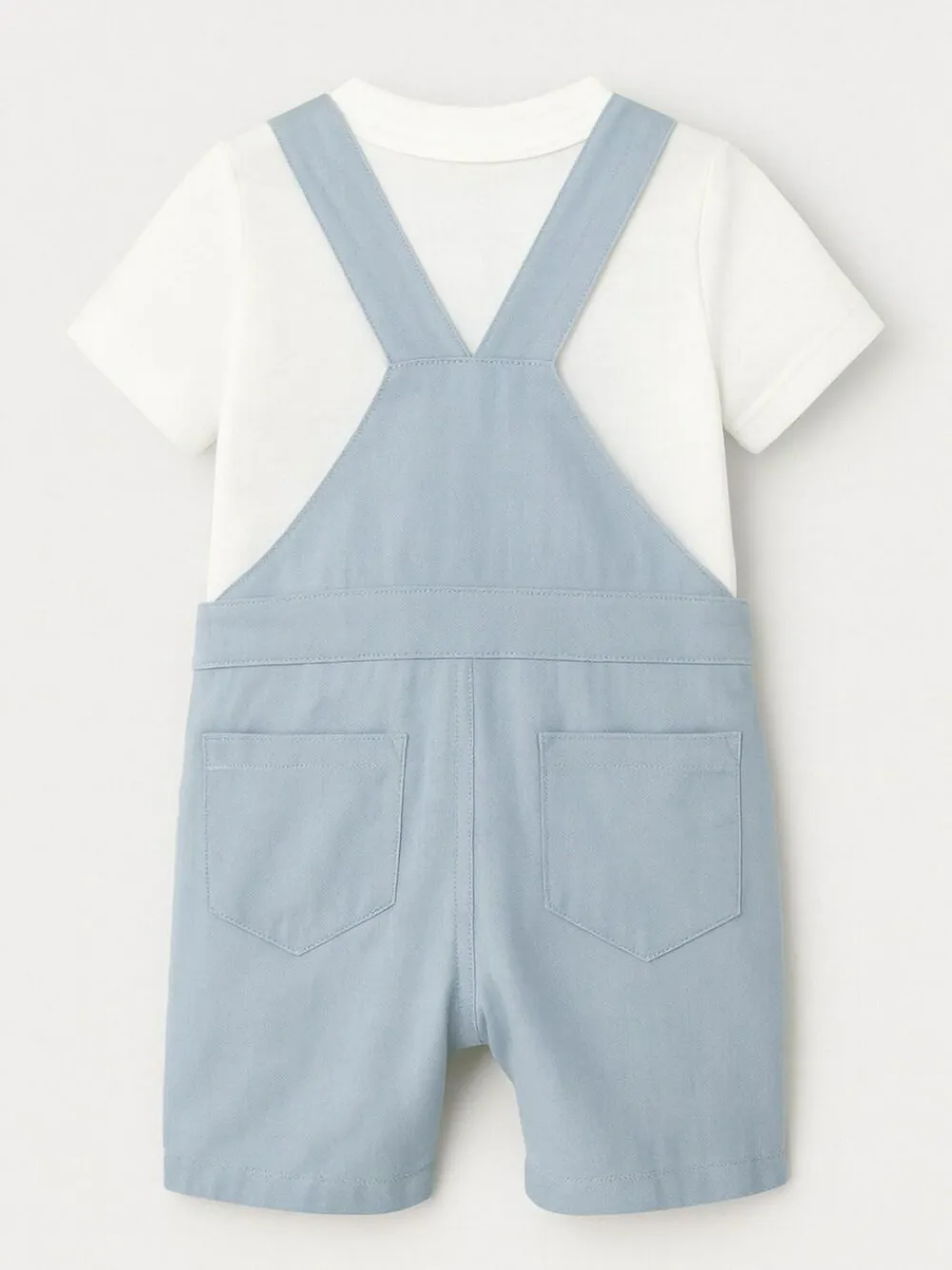 Angel & Rocket Blue Jaxson Dungaree Shorts Set^BOY Dungarees