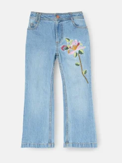 Angel & Rocket Blue Millie Embroidered Flared Denim Jeans^ Jeans