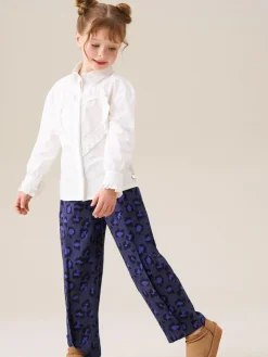 Best Angel & Rocket Blue Robyn Leopard Print Trousers