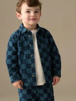 Best Angel & Rocket Blue Tommy Cord Check Shirt