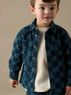 Best Angel & Rocket Blue Tommy Cord Check Shirt