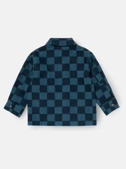 Best Angel & Rocket Blue Tommy Cord Check Shirt
