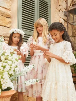 Angel & Rocket Cream Delphine Embellished Swing Dress^ Occasionwear