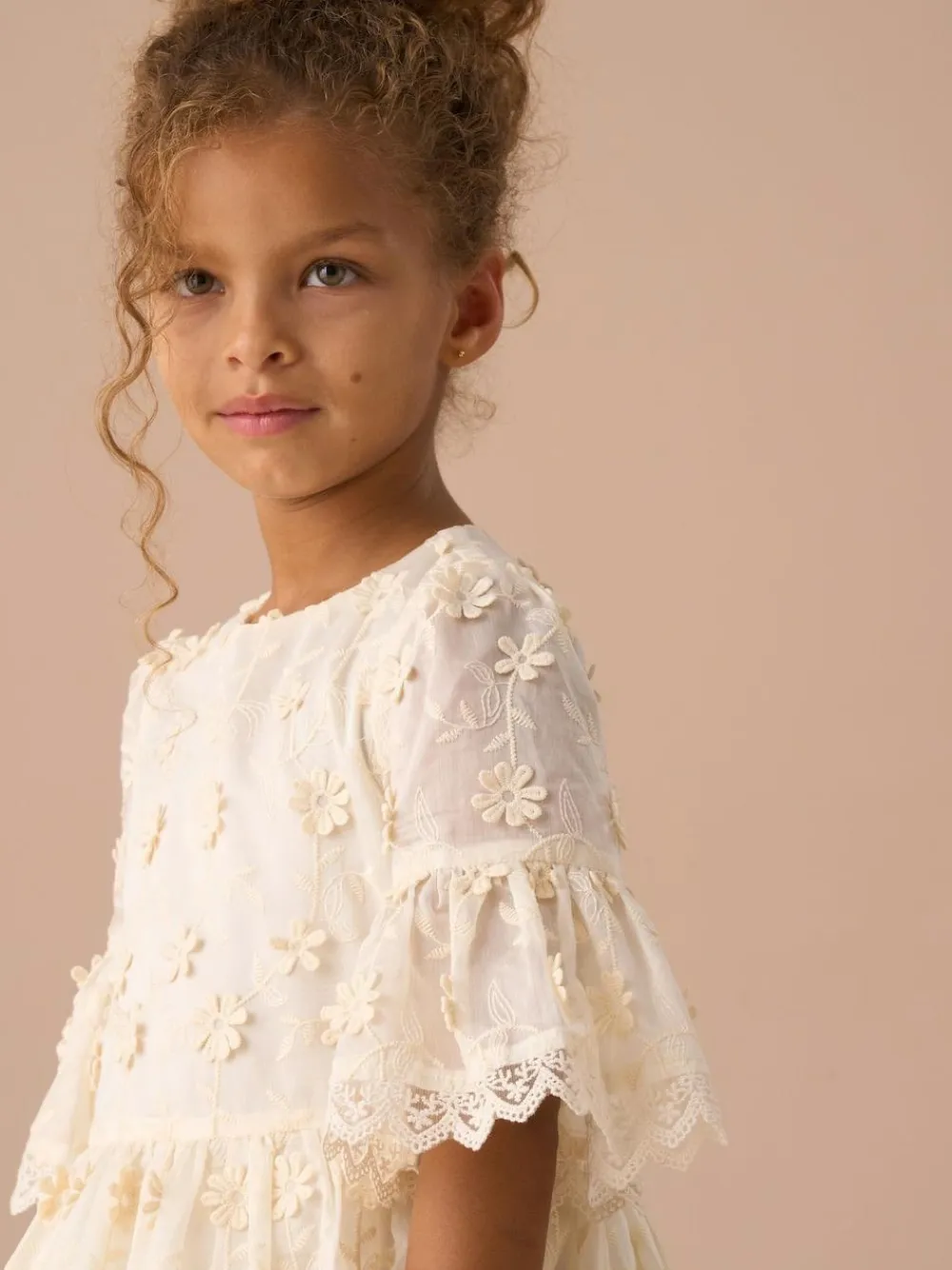 Angel & Rocket Cream Delphine Embellished Swing Dress^ Occasionwear