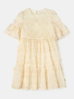 Angel & Rocket Cream Delphine Embellished Swing Dress^ Occasionwear