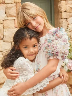 Angel & Rocket Cream Delphine Embellished Swing Dress^ Occasionwear