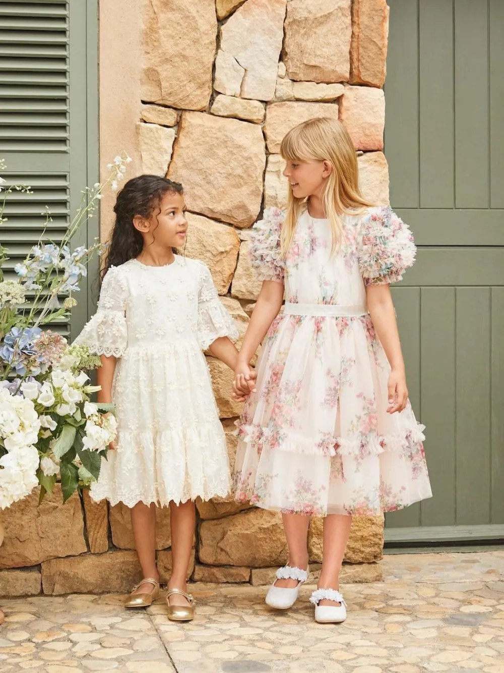 Angel & Rocket Cream Delphine Embellished Swing Dress^ Occasionwear