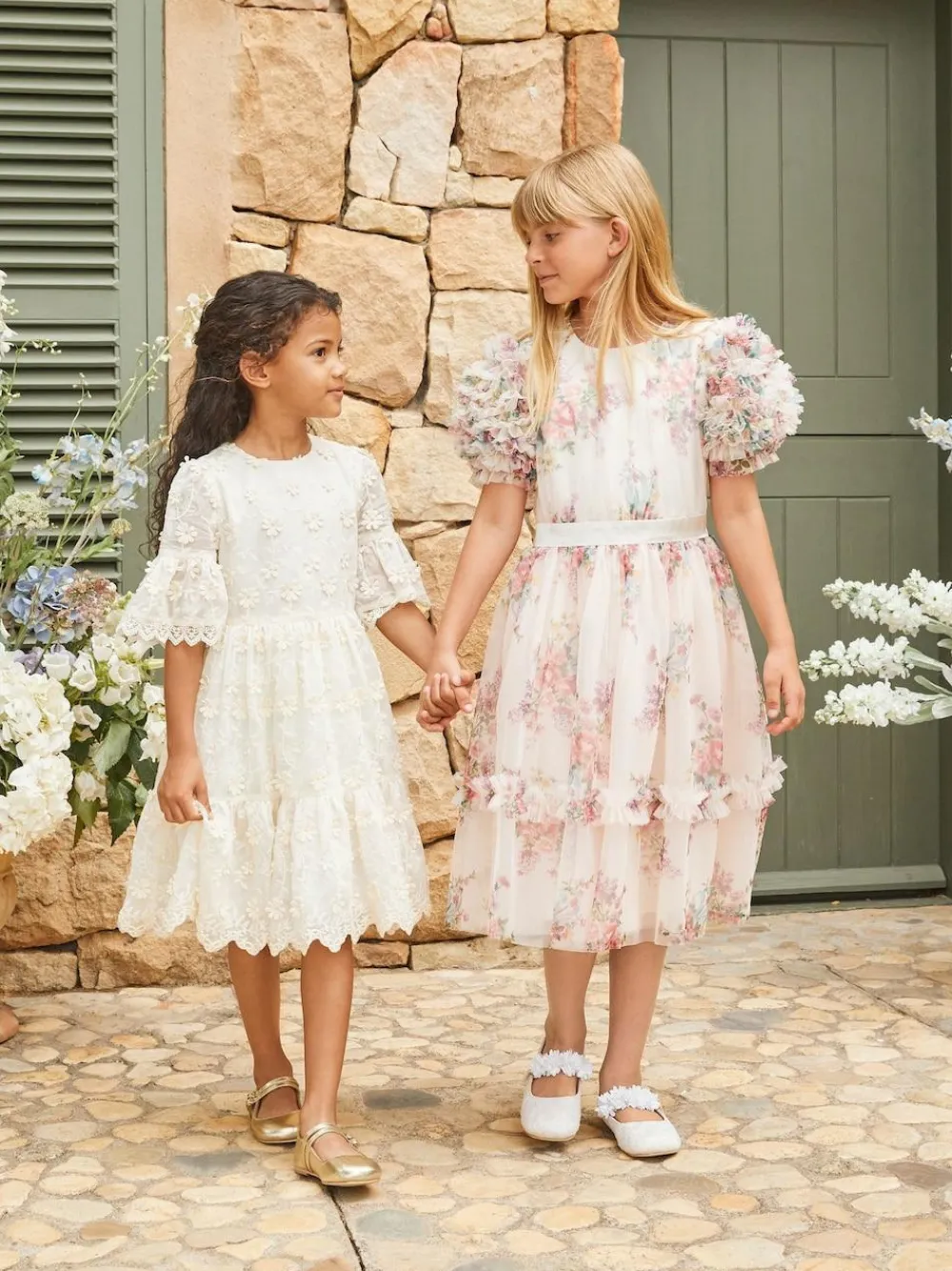 Angel & Rocket Cream Delphine Embellished Swing Dress^ Occasionwear