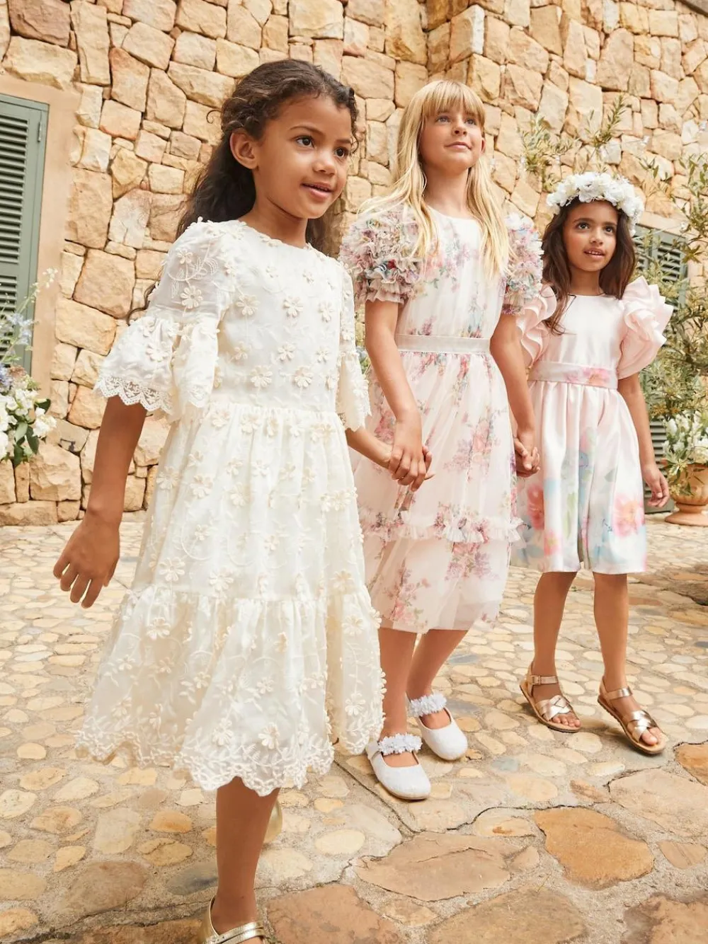 Angel & Rocket Cream Delphine Embellished Swing Dress^ Occasionwear