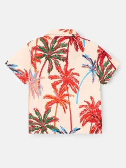 Clearance Angel & Rocket Cream Tyler Bright Palm Short Sleeve Shirt