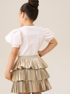 Angel & Rocket Lucile Metallic Tiered Rara Skirt^ Shorts & Skirts