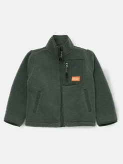 Angel & Rocket Green Aaron Zip Through Sherpa Fleece^BOY Coats & Jackets|Snowsuits & Coats