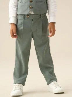 Angel & Rocket Green Benjamin Pleat Front Smart Trousers^BOY Pants & Chinos|Occasionwear