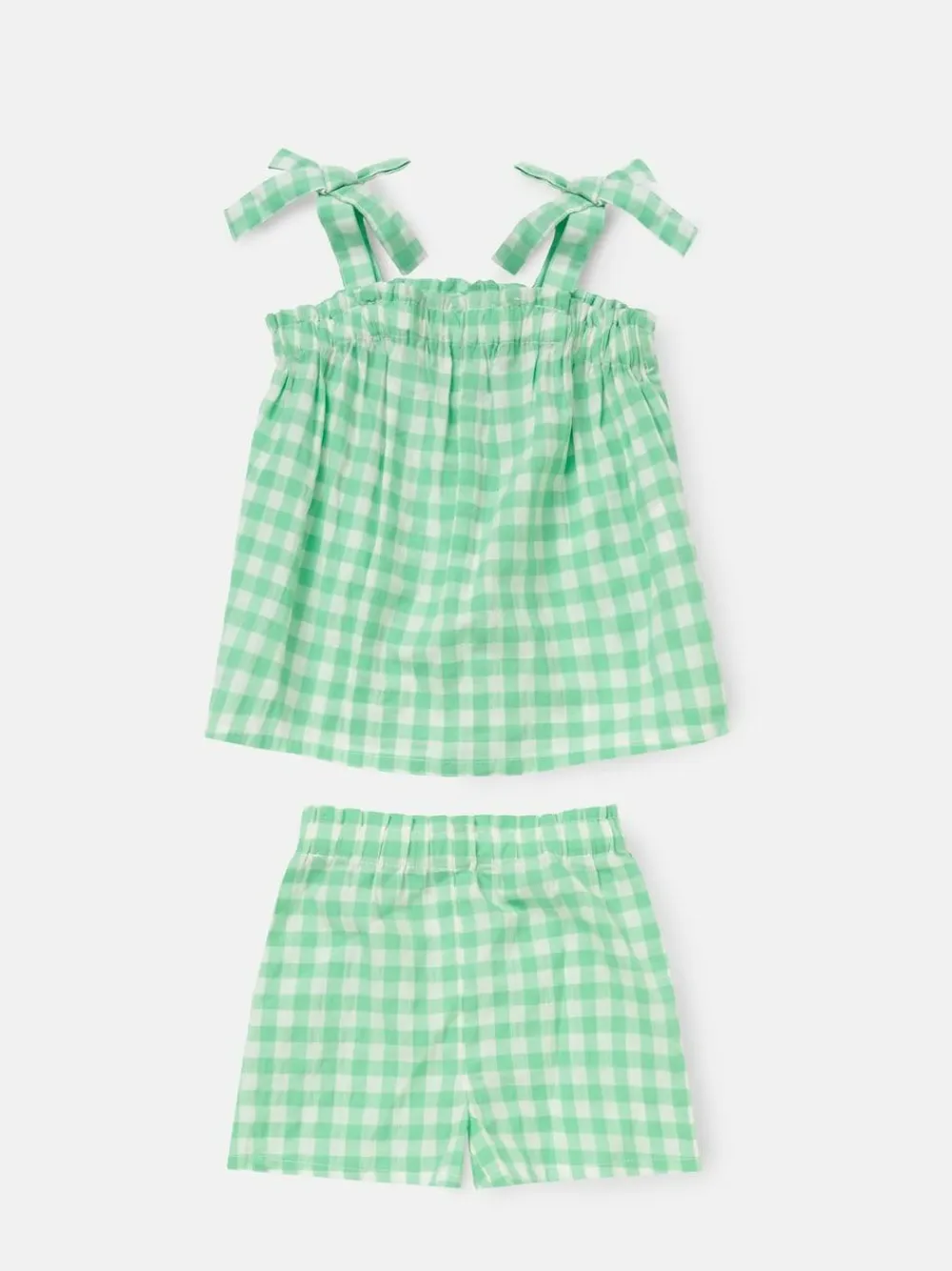 Angel & Rocket Green Connie Gingham Top and Shorts