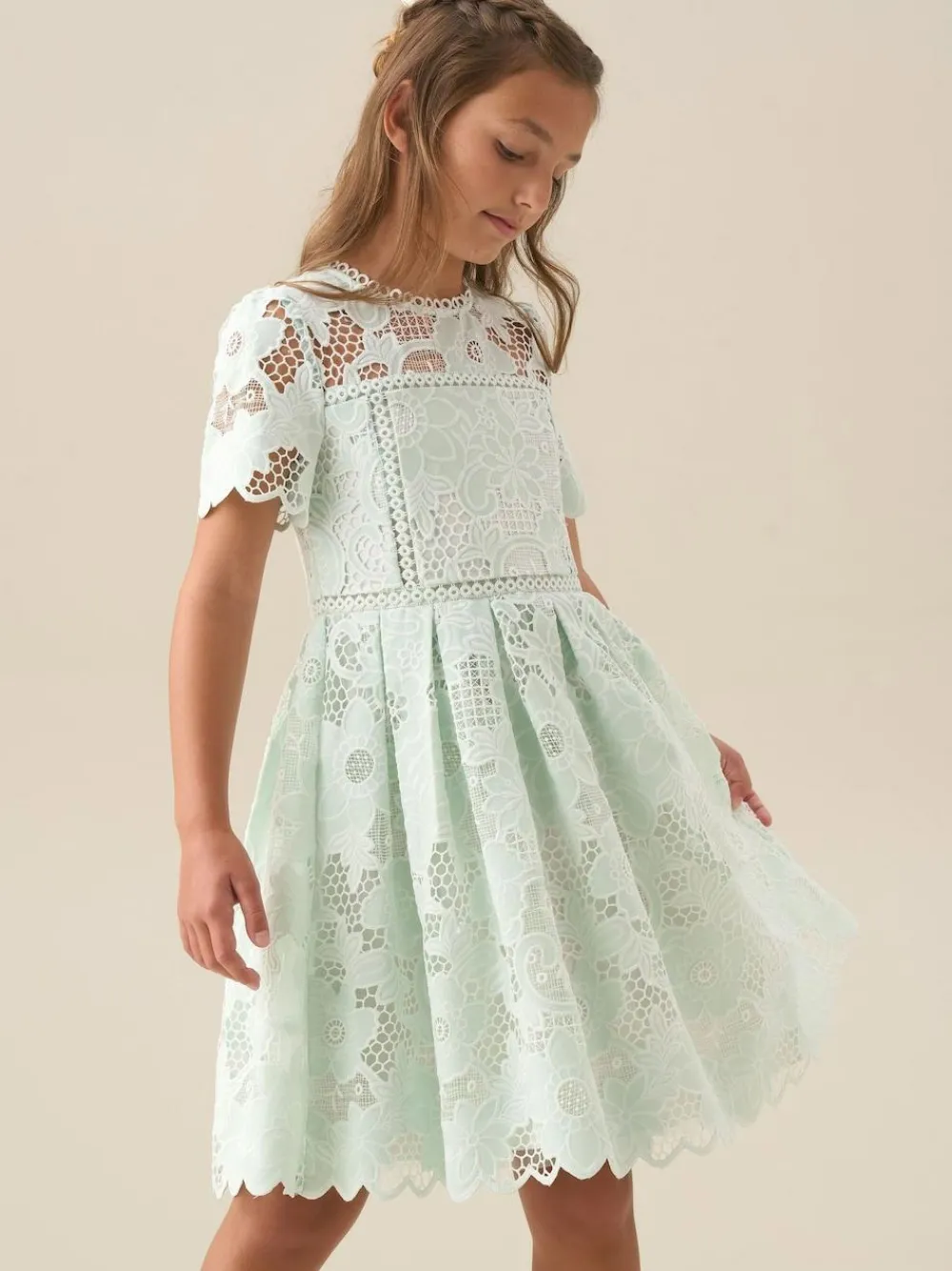 New Angel & Rocket Maeva Mint Lace Dress Green