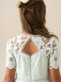 New Angel & Rocket Maeva Mint Lace Dress Green