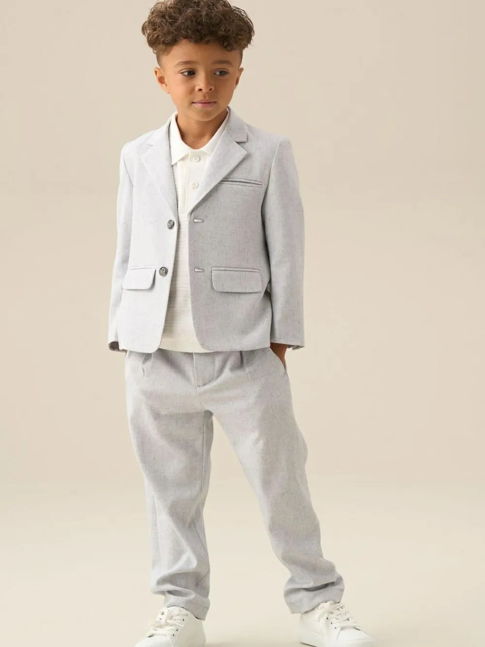 Angel & Rocket Grey Luca Smart Textured Blazer^BOY Suits & Vest