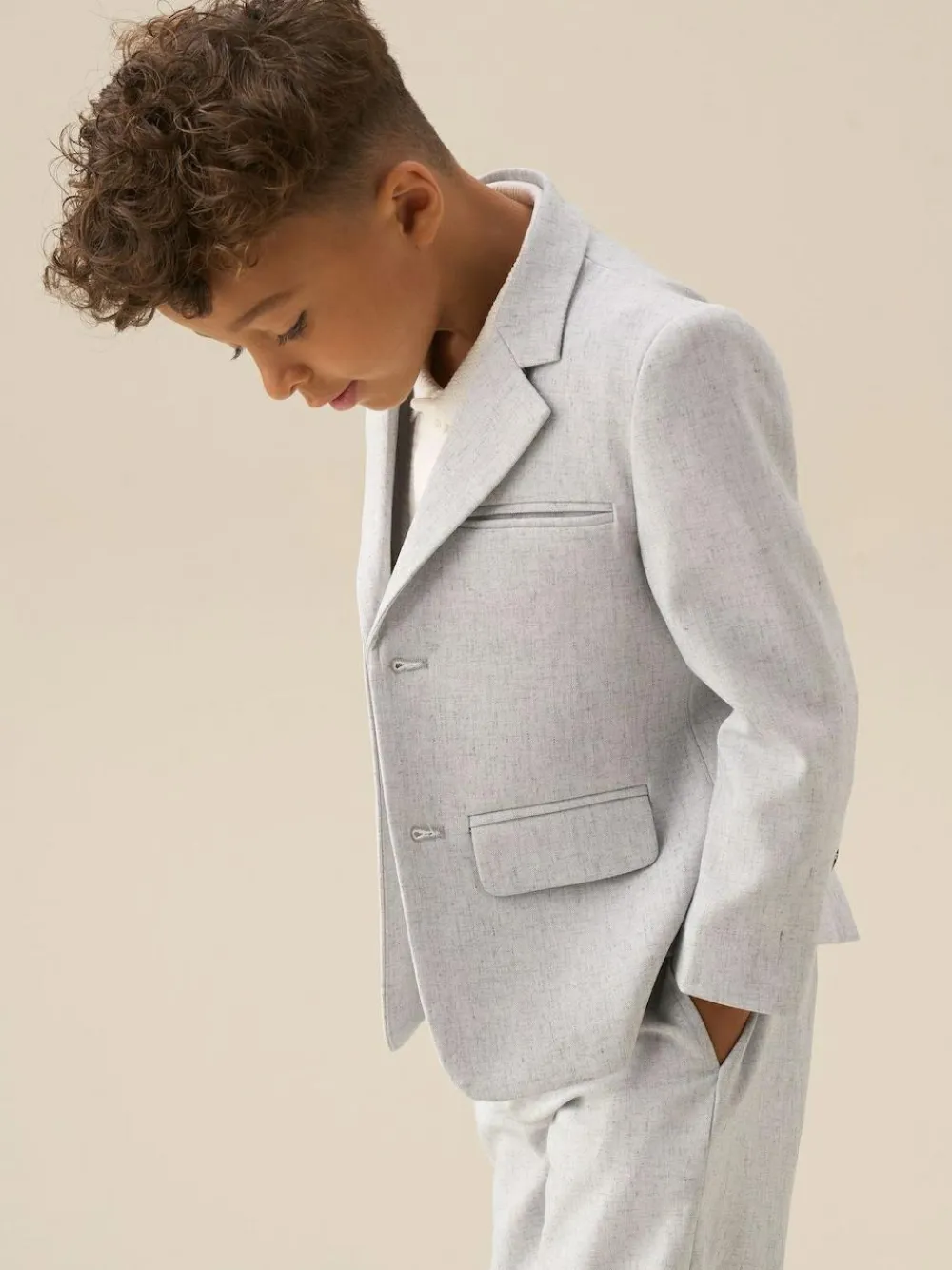 Angel & Rocket Grey Luca Smart Textured Blazer^BOY Suits & Vest