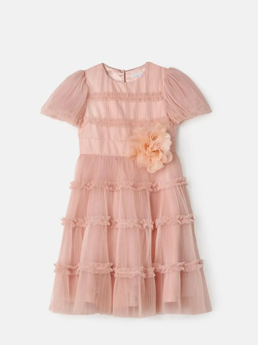 Angel & Rocket Pink Clara Pleated Mesh Corsage Dress^ Occasionwear
