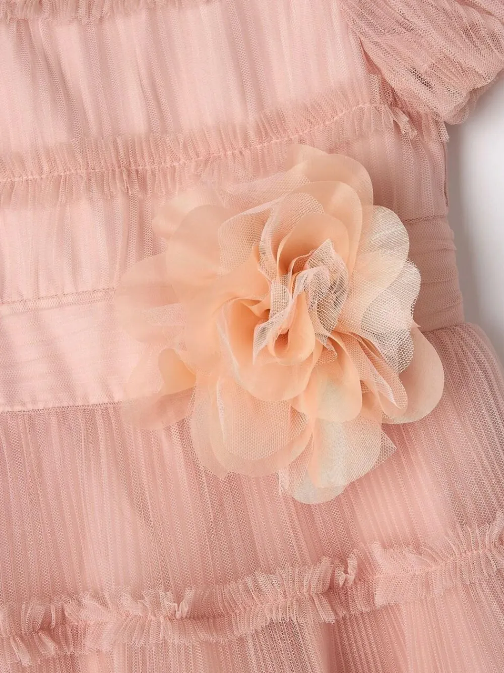 Angel & Rocket Pink Clara Pleated Mesh Corsage Dress^ Occasionwear