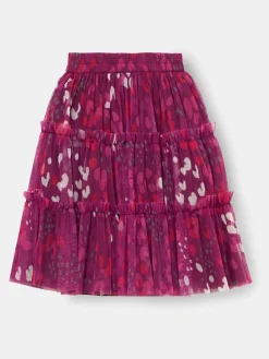 Outlet Angel & Rocket Mae Floral Print Mesh Skirt Pink