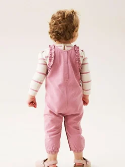 Angel & Rocket Pink Mila Frill Shoulder Dungaree And Print Bodysuit^ Jumpsuits & Playsuits