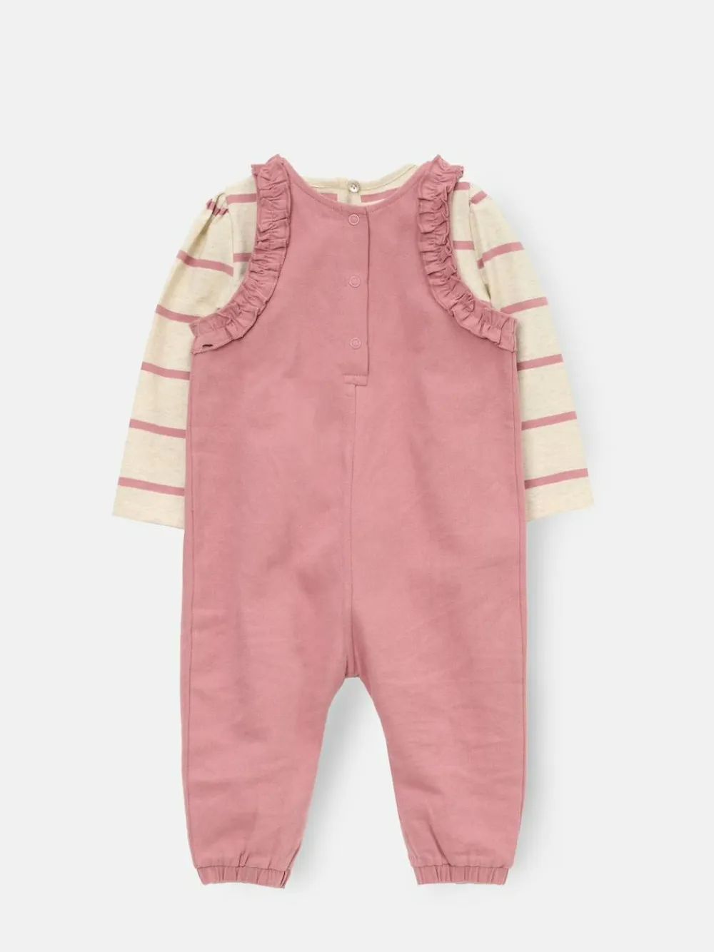 Angel & Rocket Pink Mila Frill Shoulder Dungaree And Print Bodysuit^ Jumpsuits & Playsuits
