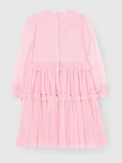 Online Angel & Rocket Willow Ivory Balloon Sleeve Boho Dress Pink