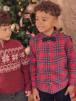 Angel & Rocket Camden Brushed Shirt With Bow Tie^BOY Occasionwear|Shirts