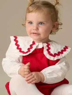 Sale Angel & Rocket Red Dolly Red Romper And White Rompersuit