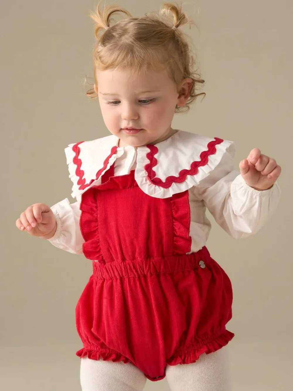 Sale Angel & Rocket Red Dolly Red Romper And White Rompersuit