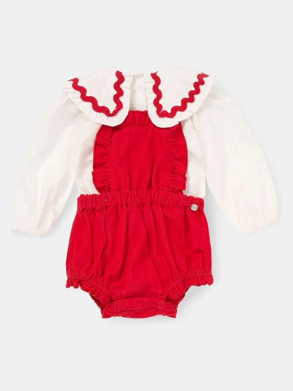 Sale Angel & Rocket Red Dolly Red Romper And White Rompersuit