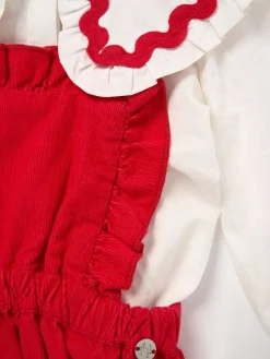 Sale Angel & Rocket Red Dolly Red Romper And White Rompersuit