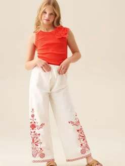 Outlet Angel & Rocket Jess Yellow Flower Corsage Vest Red