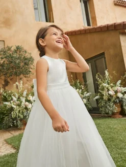 Hot Angel & Rocket White Charlotte Ballerina Bow Dress