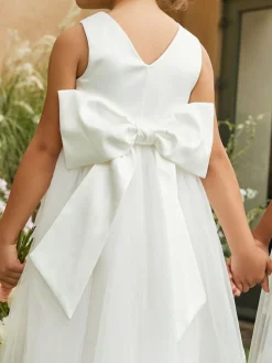 Hot Angel & Rocket White Charlotte Ballerina Bow Dress