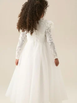 Angel & Rocket White Gabrielle Embellished Mesh Dress^ Dresses|Occasionwear