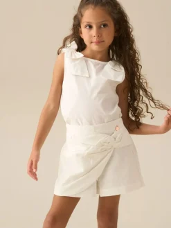 Angel & Rocket White Laurel Bow Detail Vest^ Vests