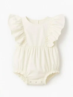 Outlet Angel & Rocket White Lily Double Frill Sleeve Romper