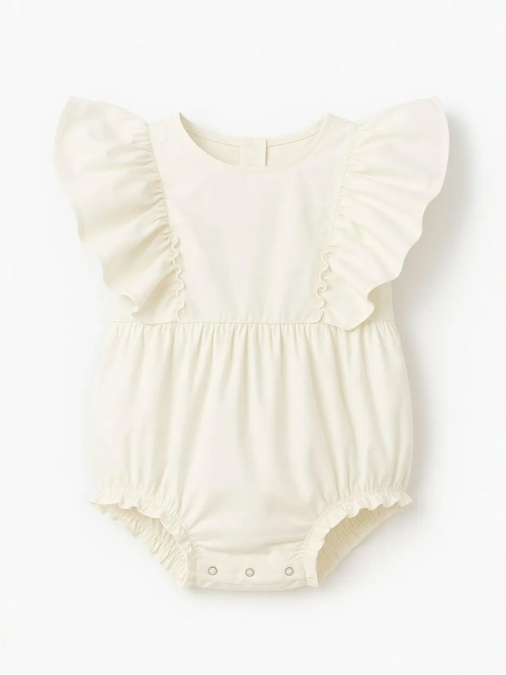 Outlet Angel & Rocket White Lily Double Frill Sleeve Romper