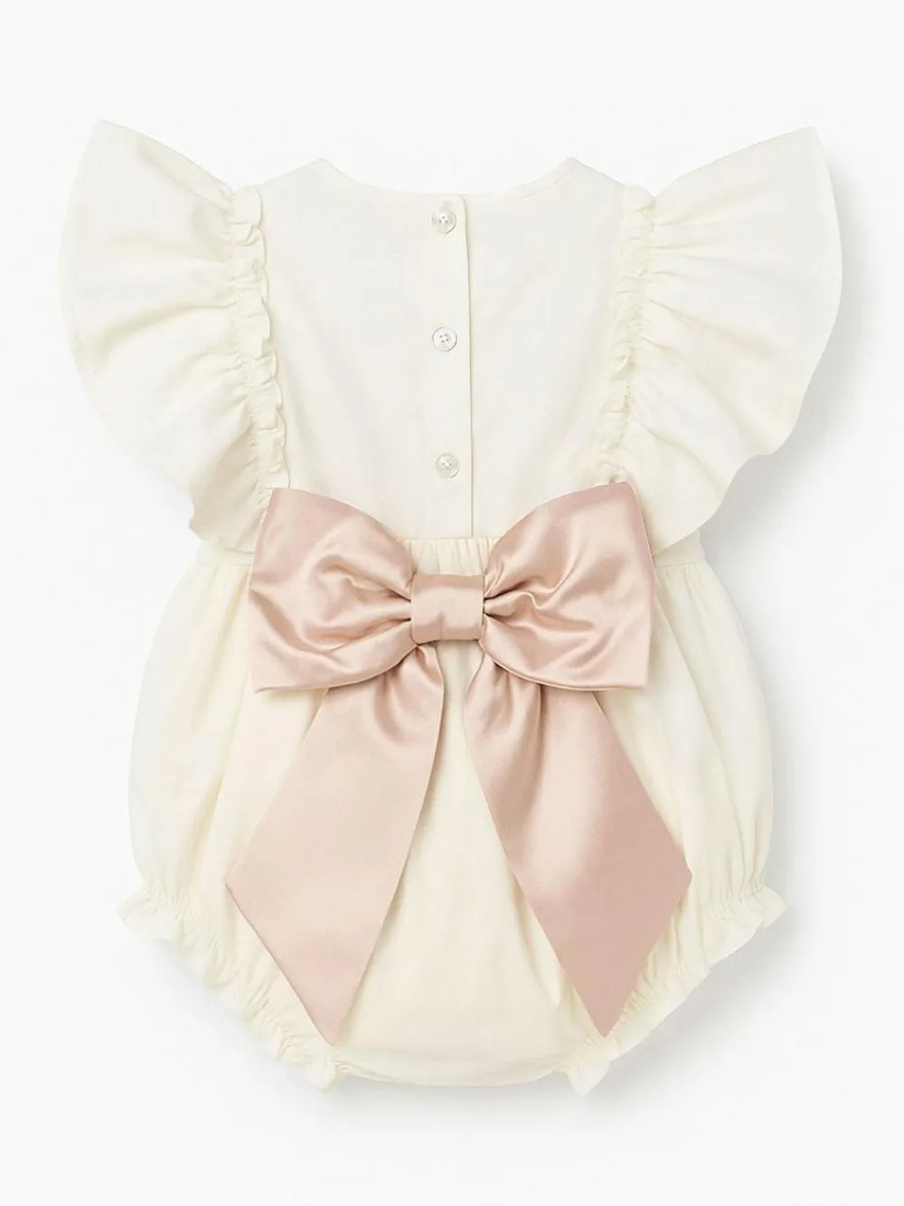 Outlet Angel & Rocket White Lily Double Frill Sleeve Romper