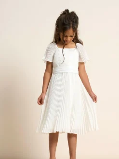 Angel & Rocket Pleated Ballerina Occasion Bow Dress^ Occasionwear|Dresses