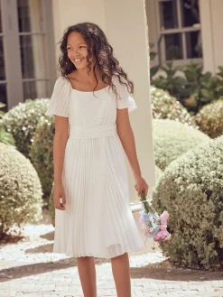 Angel & Rocket Pleated Ballerina Occasion Bow Dress^ Occasionwear|Dresses