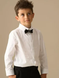 Angel & Rocket White Tuxedo Shirt & Bow Tie^BOY Shirts