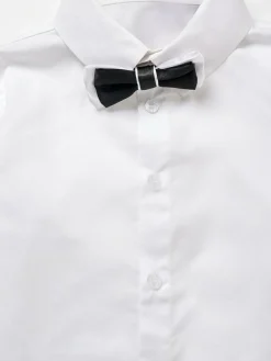 Angel & Rocket White Tuxedo Shirt & Bow Tie^BOY Shirts
