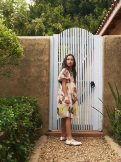 Hot Angel & Rocket White Verity Flower Sequin Dress