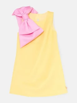 Discount Angel & Rocket Yellow Thea Oversized Bow Shoulder Dress