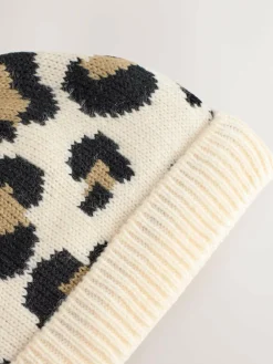 Next Animal Baby Print Knitted Pom Hat (0mths-2yrs)^ Hats & Scratch Mitts|Newborn Accessories