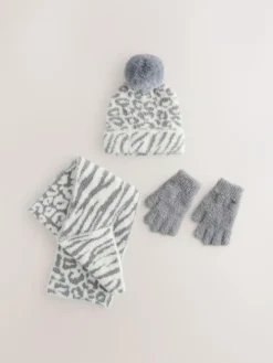 Clearance Next Beanie Gloves And Scarf Set (3-16yrs) Animal